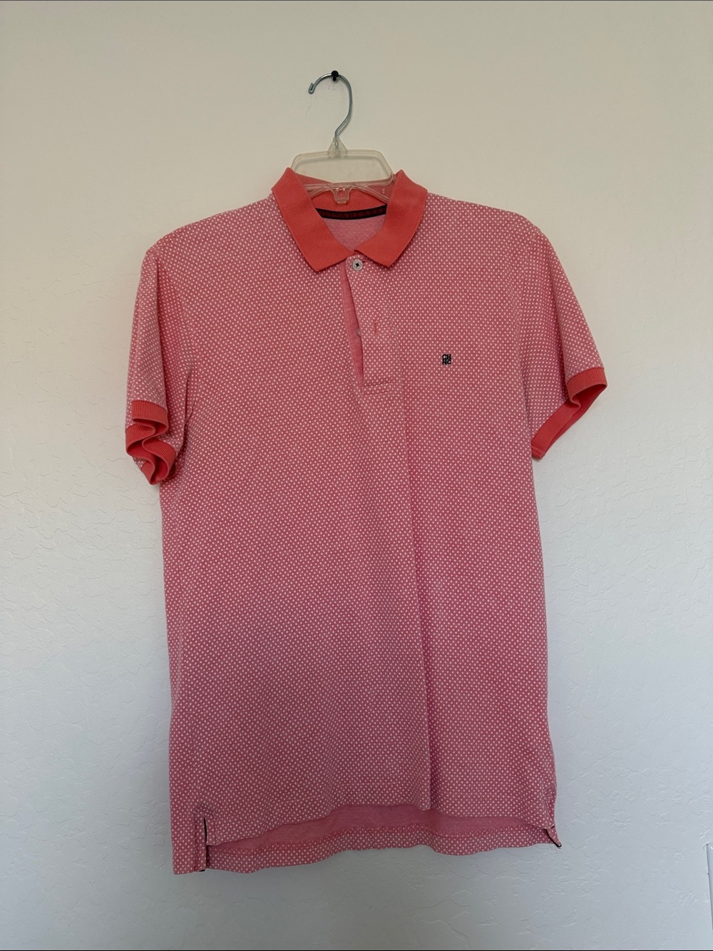 Carolina Herrera Coral Polo with Contrast Trim